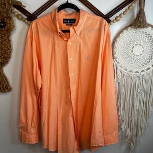 Ralph Lauren Classic Fit Peach Button Down Shirt